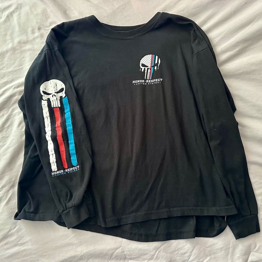 Surf Style Black Long Sleeve Shirt